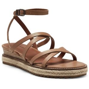 Lucky Brand Brown Wrap Up Sandles in size 7